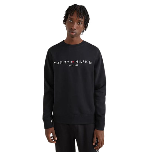 Felpa Uomo con logo sul petto Nero Tommy Hilfiger- Francavilla Moda